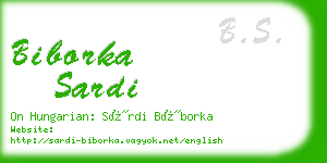 biborka sardi business card